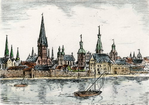 Düsseldorf, historische Ansicht