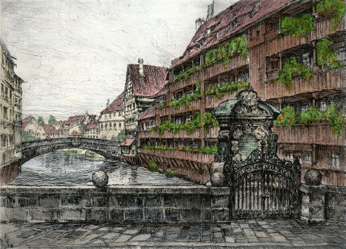 Nürnberg, Blick von der Museumsbrücke