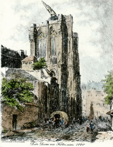 Köln, Dom um 1840